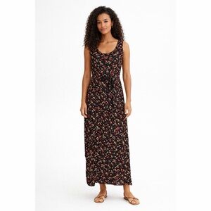 NWT R&K Originals Vintage 90s Moody Ditsy Floral Tie Back Waist Maxi Dress